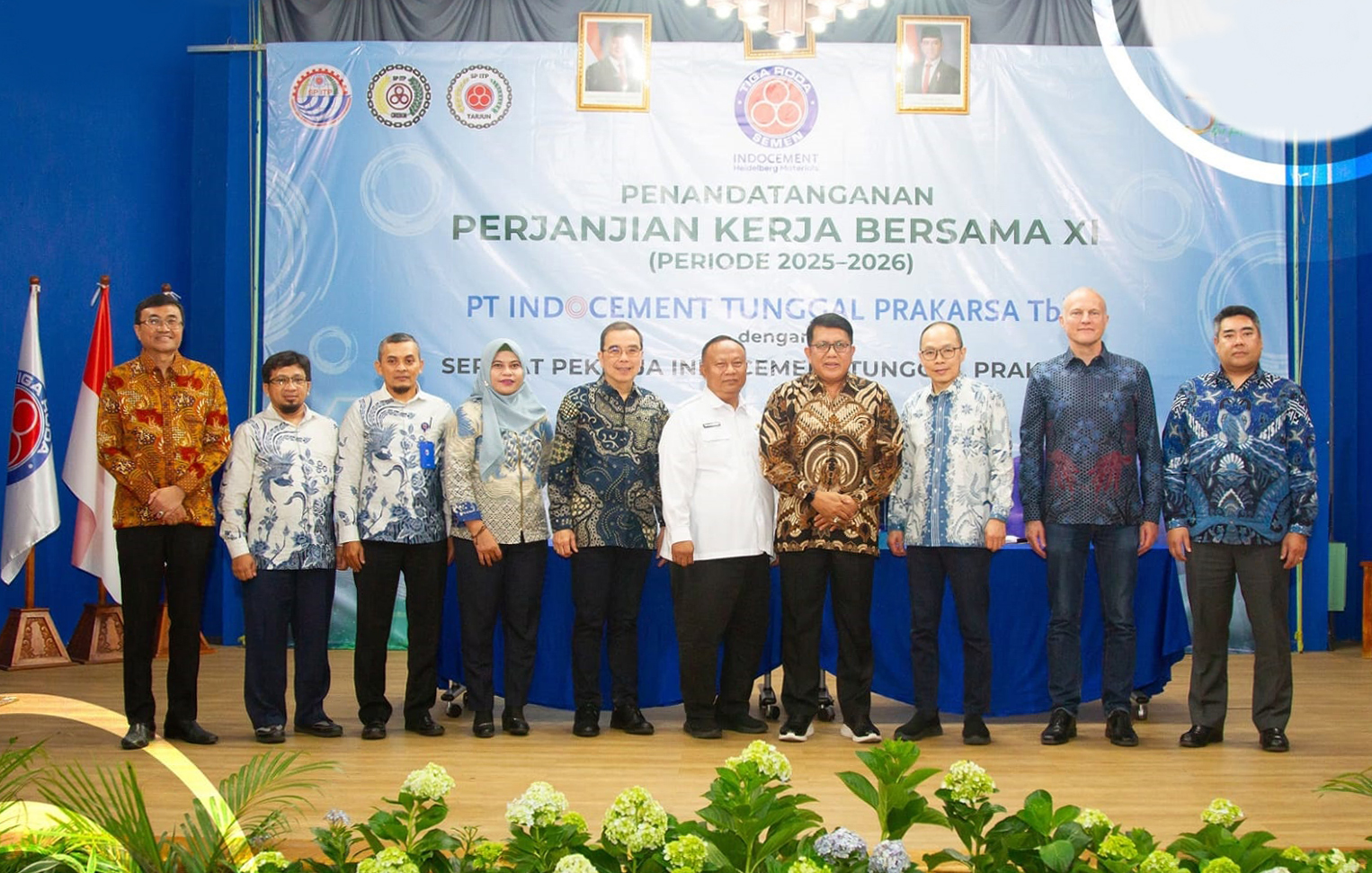 Penandatanganan Perjanjian Kerja Bersama XI (Periode 2025 - 2026) PT.Indocement Tunggal Prakarsa, Tbk dengan Serikat Pekerja Indocement Tunggal Prakarsa